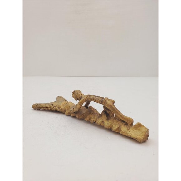 Vintage Brass man climbing tree Brass- home Decor- handmade Art- Design-… - Picture 3 of 10